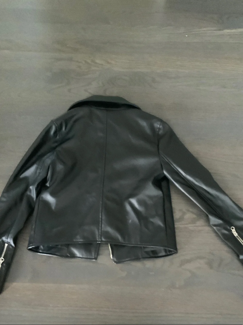 GAP Black Faux Leather Moto Jacket